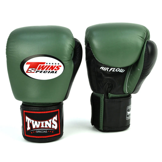 BGVLA2-2T Twins Air Flow Boxing Gloves Olive-Black-White