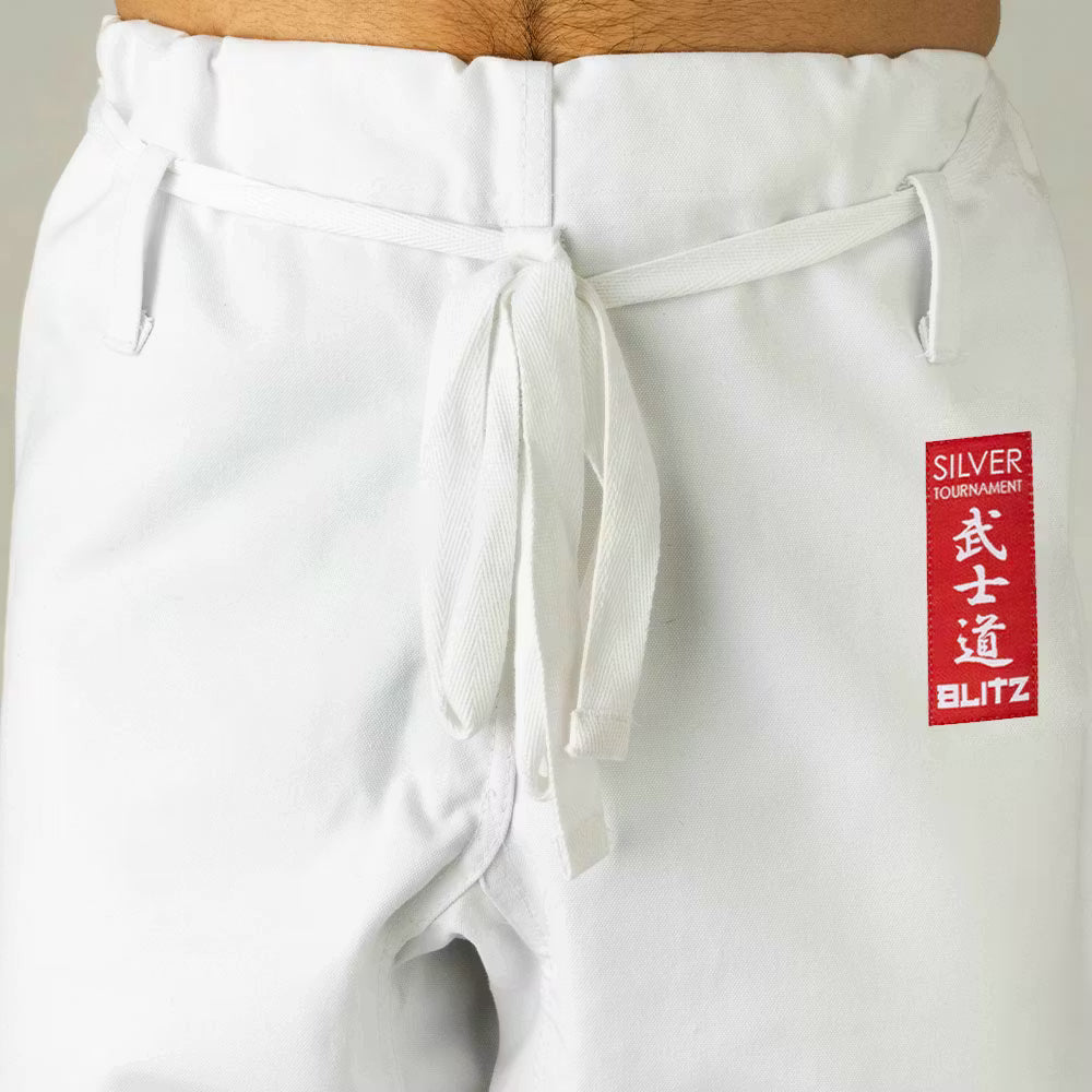 Blitz Adult Silver Tournament Kumite Karate Gi - 14oz