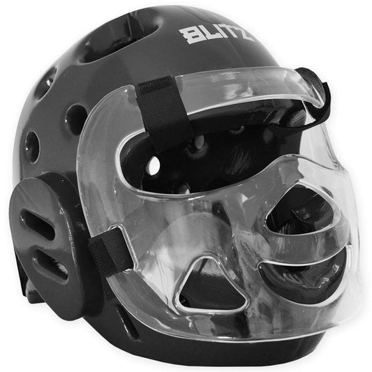 Blitz Dipped Foam Head Guard With Face Shield - Full Protection