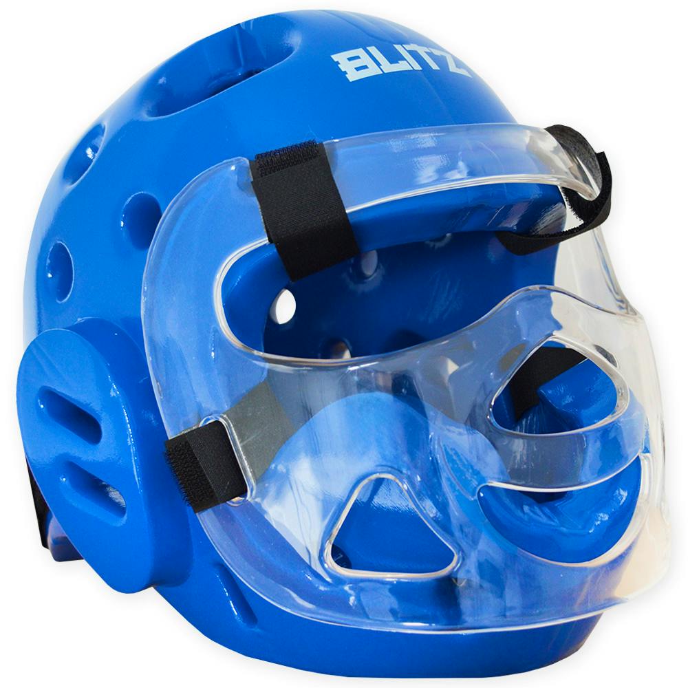 Blitz Dipped Foam Head Guard With Face Shield - Full Protection
