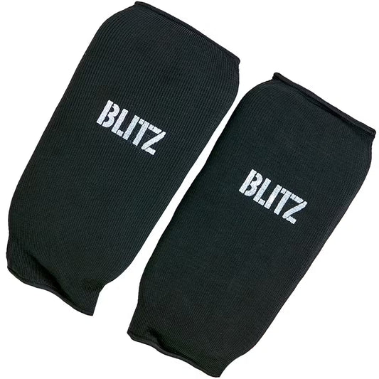 Black Blitz Elastic Forearm Pads for Krav Maga training, providing protection and flexibility during combat practice.