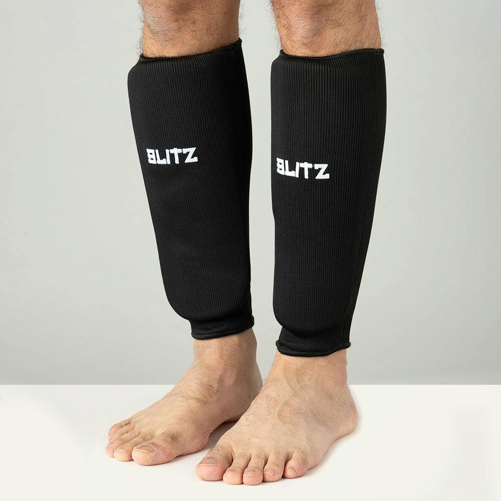 Blitz Elastic Shin Pads - Comfortable Martial Arts Protection