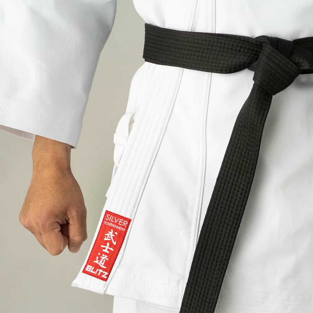 Blitz Kids Silver Tournament Kumite Karate Gi - 14oz