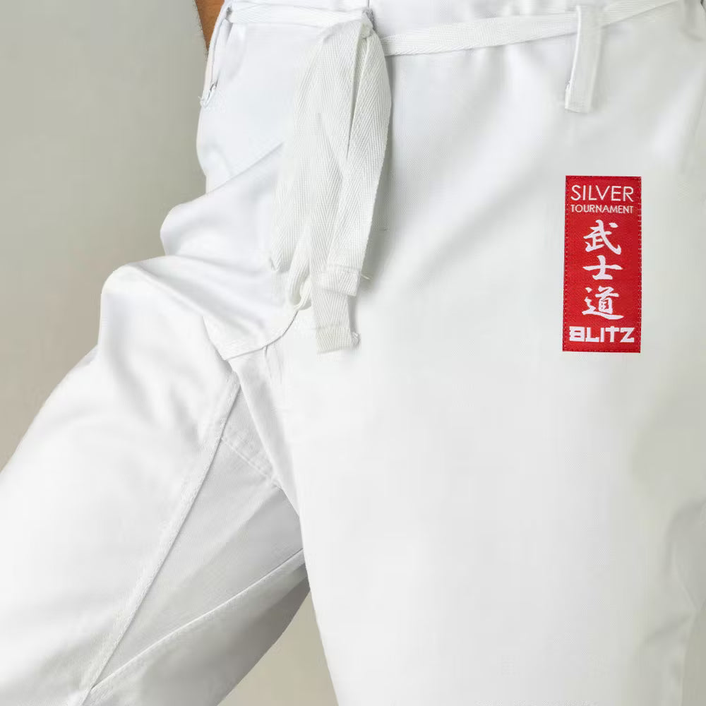 Blitz Kids Silver Tournament Kumite Karate Gi - 14oz