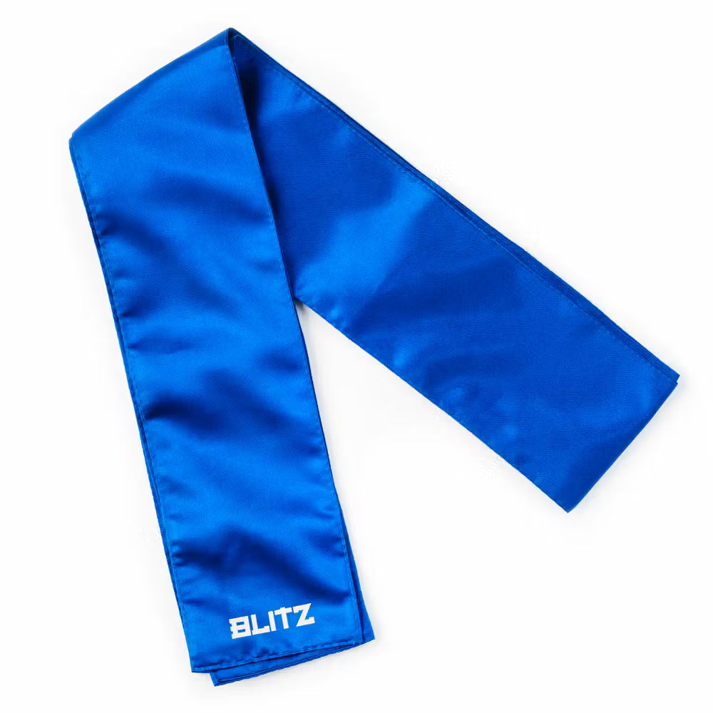 Blue Blitz Kung Fu sash made of durable fabric, tied in a traditional martial arts belt style for martial arts training and practice.