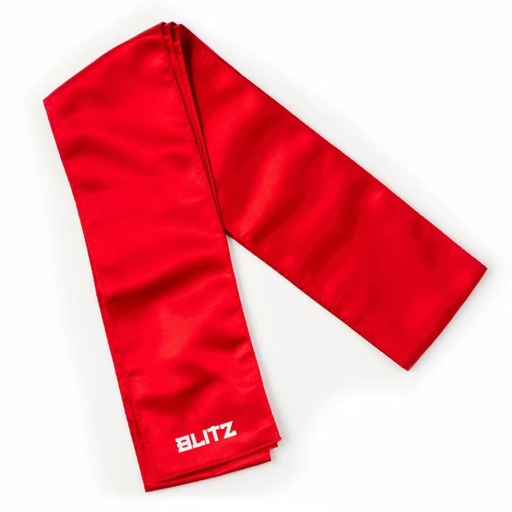 Red Blitz Kung Fu sash made of durable fabric, designed for martial arts training and traditional martial arts attire.