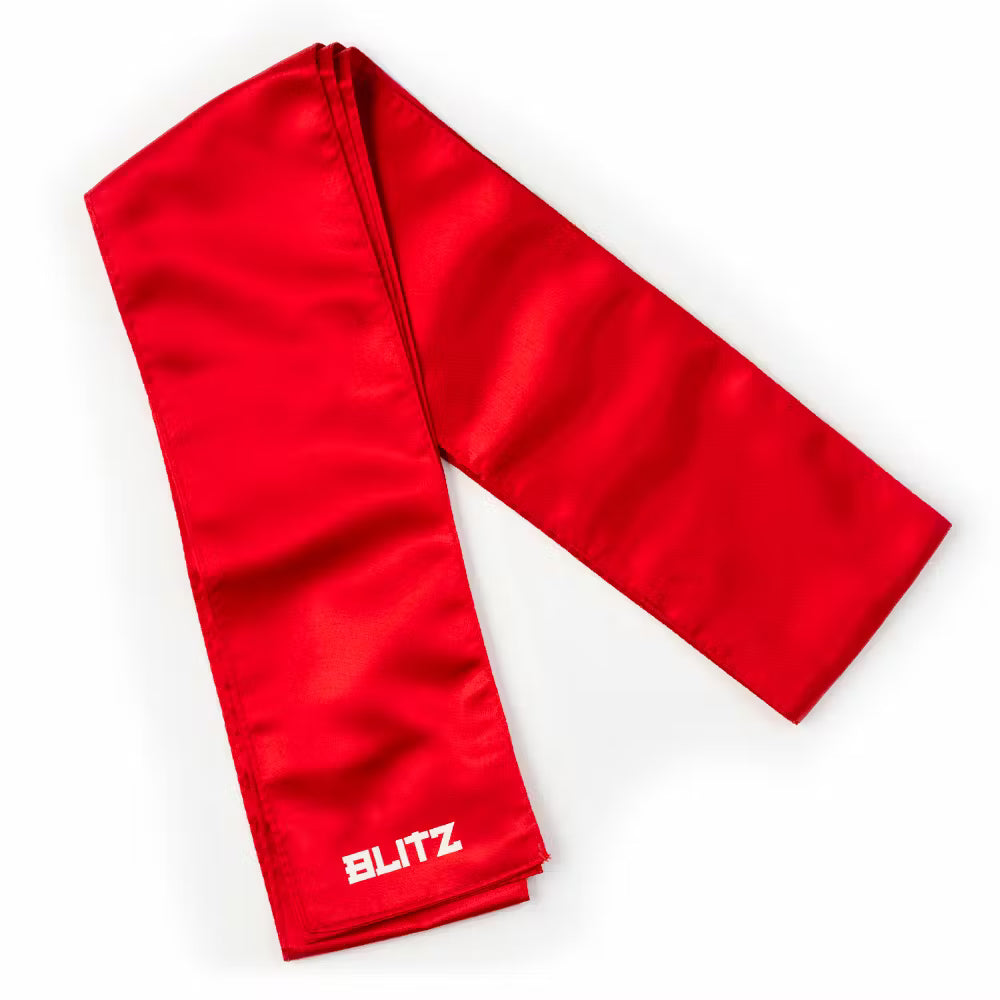 Red Blitz Kung Fu sash made of durable fabric, featuring traditional martial arts design and secure tie closures.