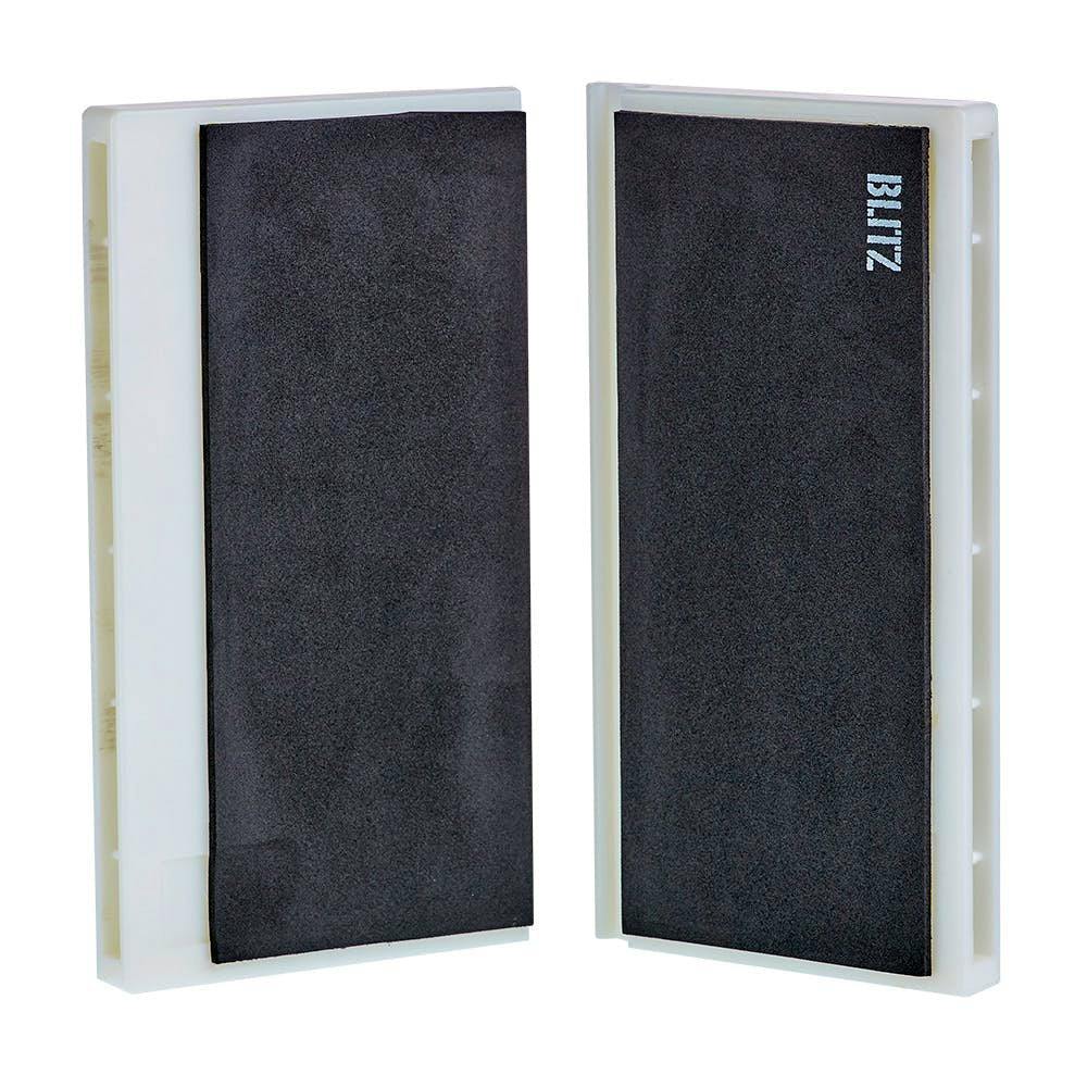 Black Blitz padded smash board used for martial arts break training, featuring a durable, cushioned surface for breaking practice.