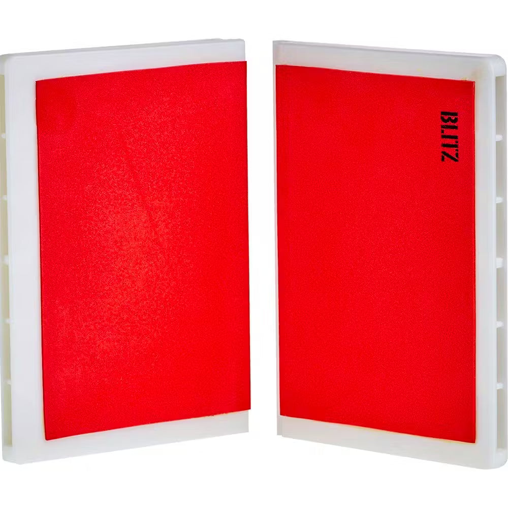 Red Blitz padded rebreakable smash board used for martial arts training and breaking practice.