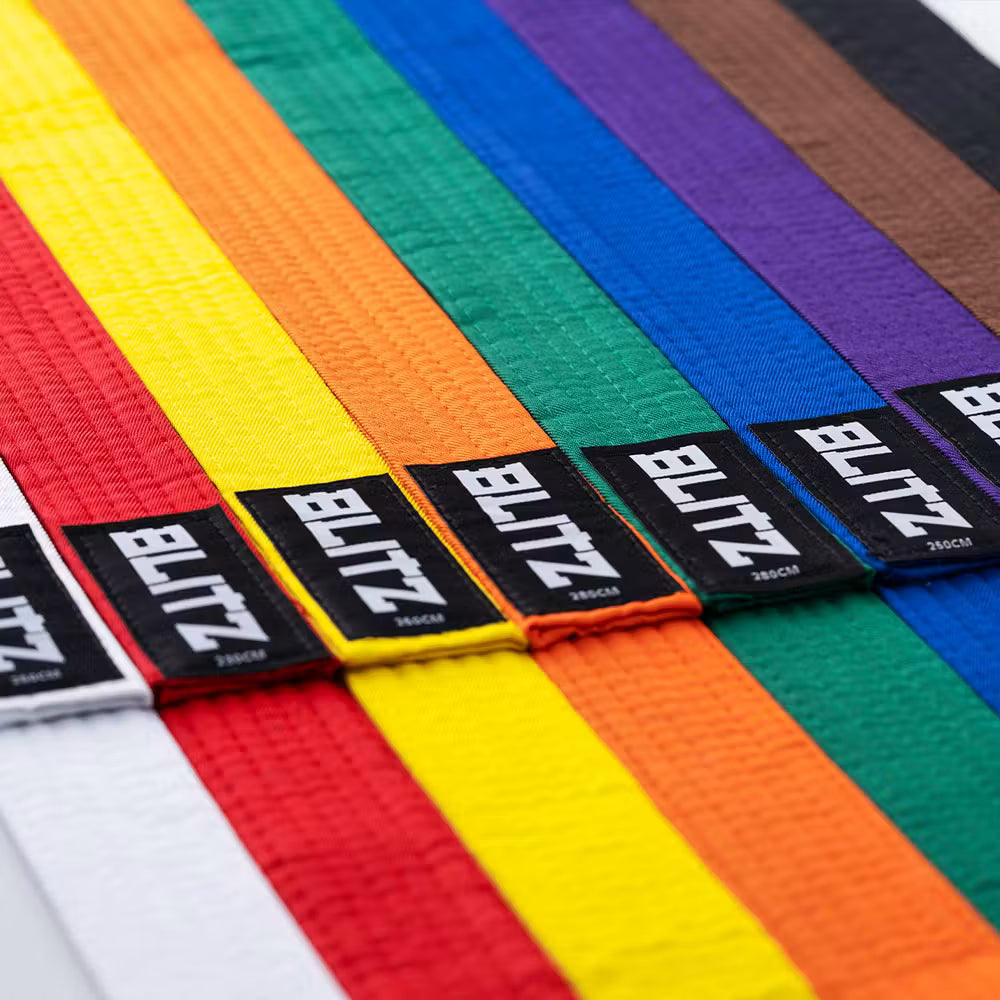 Blitz Plain Coloured Lightweight Martial Arts Belt - Grading