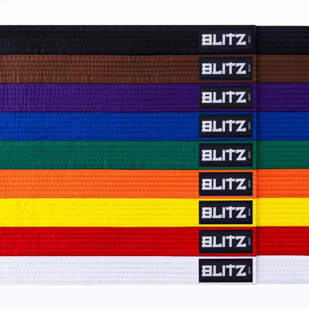Blitz Plain Coloured Lightweight Martial Arts Belt - Grading