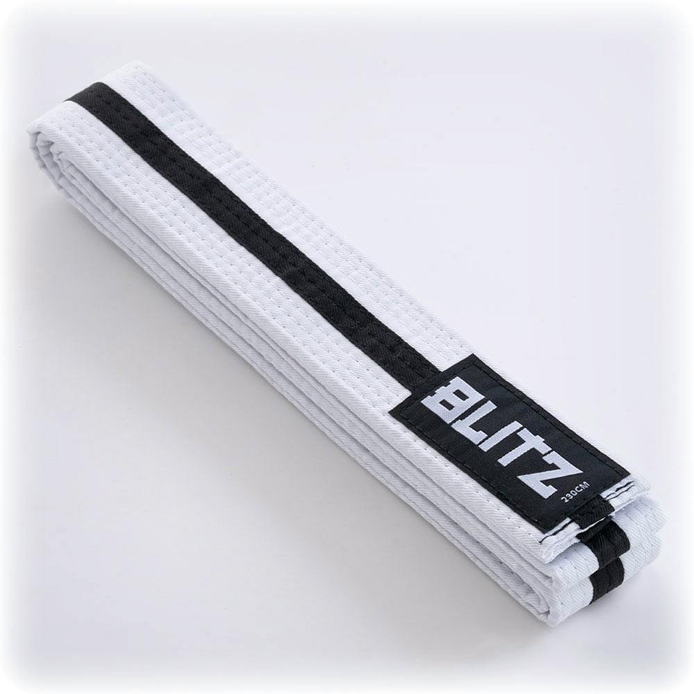 Blitz White Belt / Colour Stripe