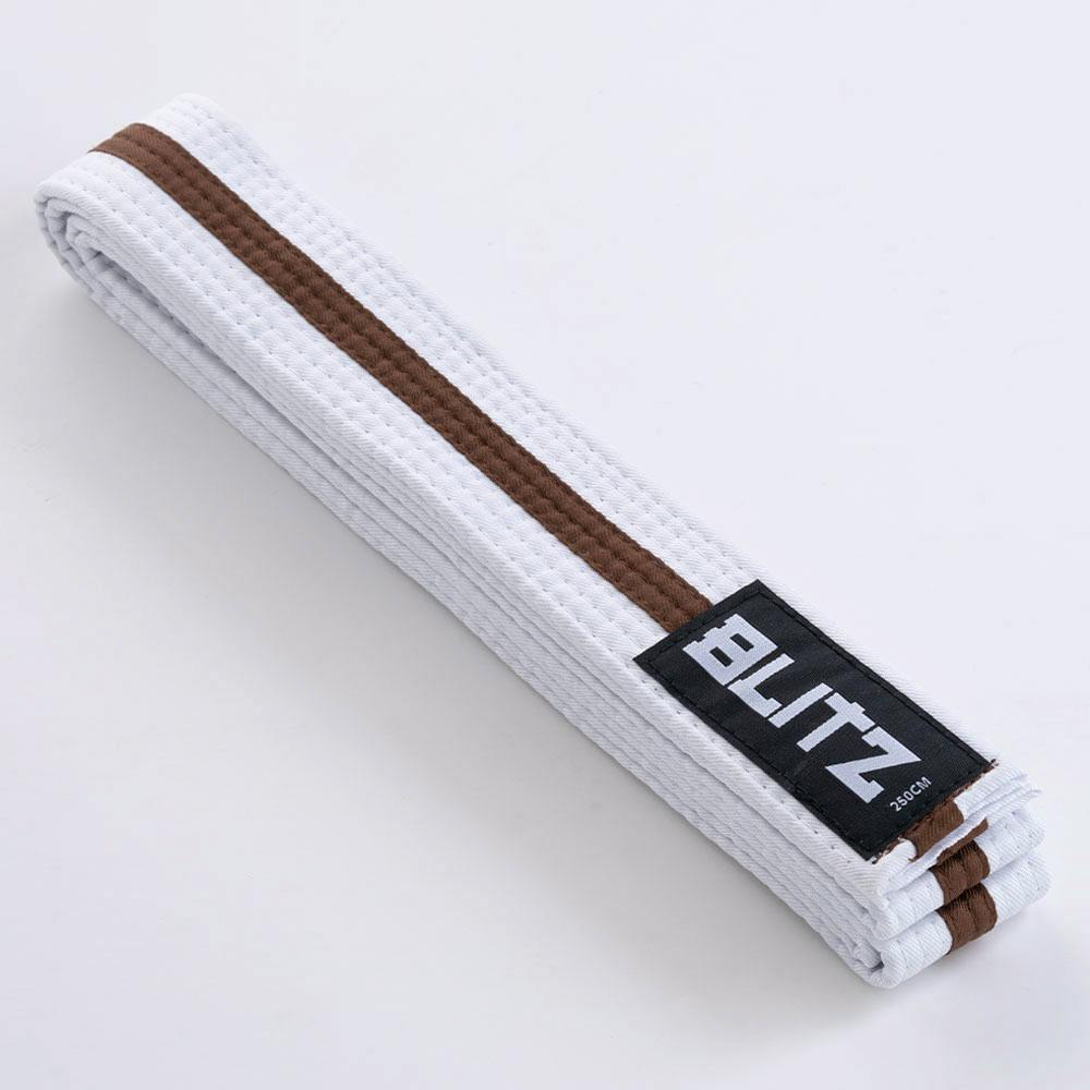 Blitz White Belt / Colour Stripe