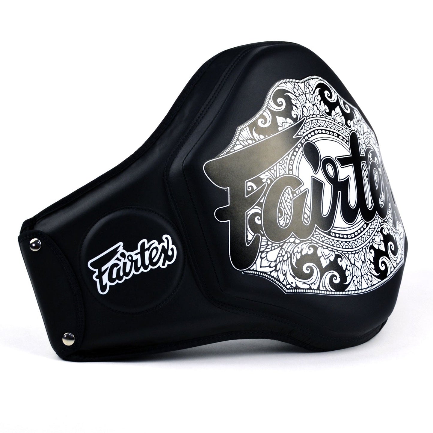 Fairtex Muay Thai Boxing Microfiber Belly Pad Black-Black