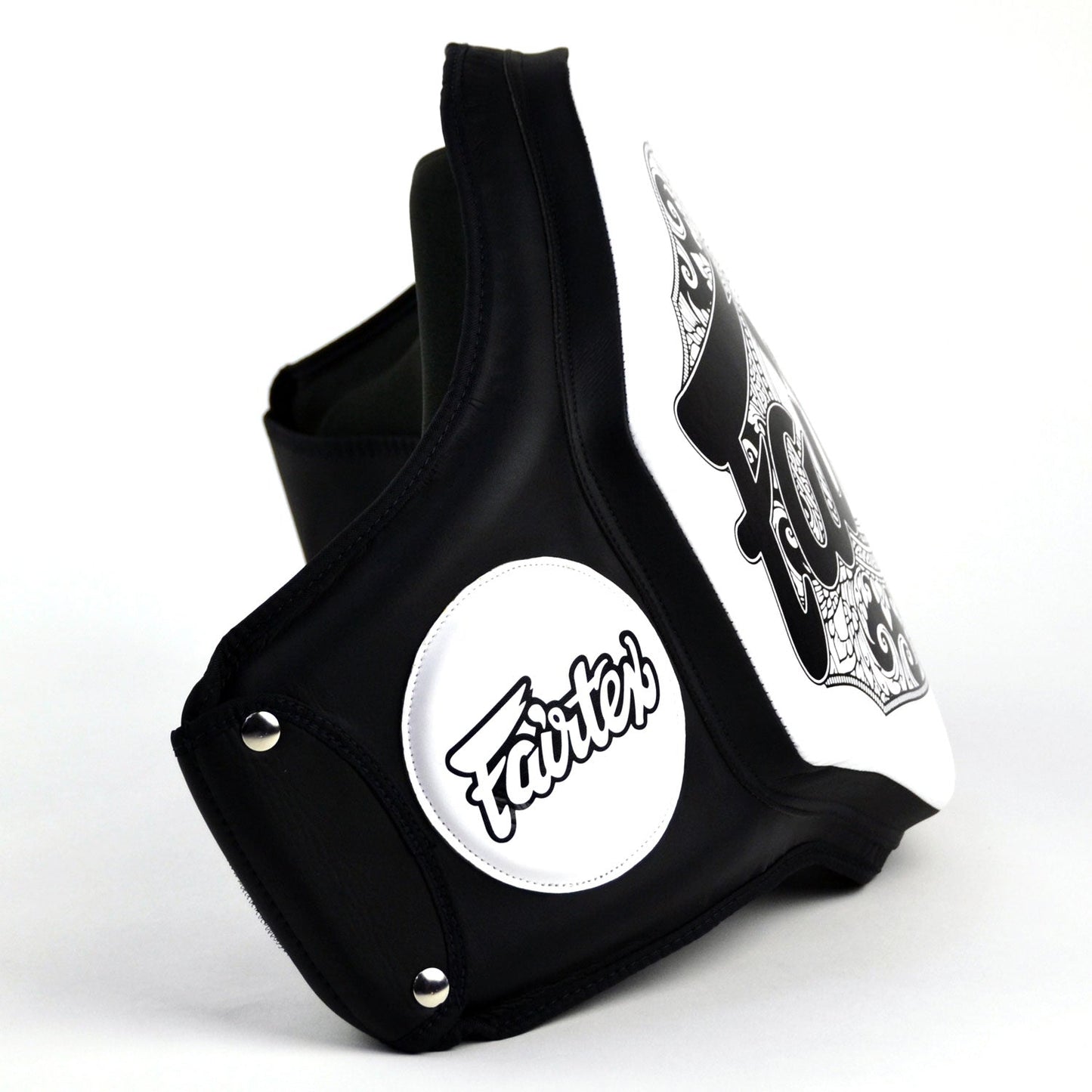 Fairtex Muay Thai Boxing Microfiber Belly Pad Black-White