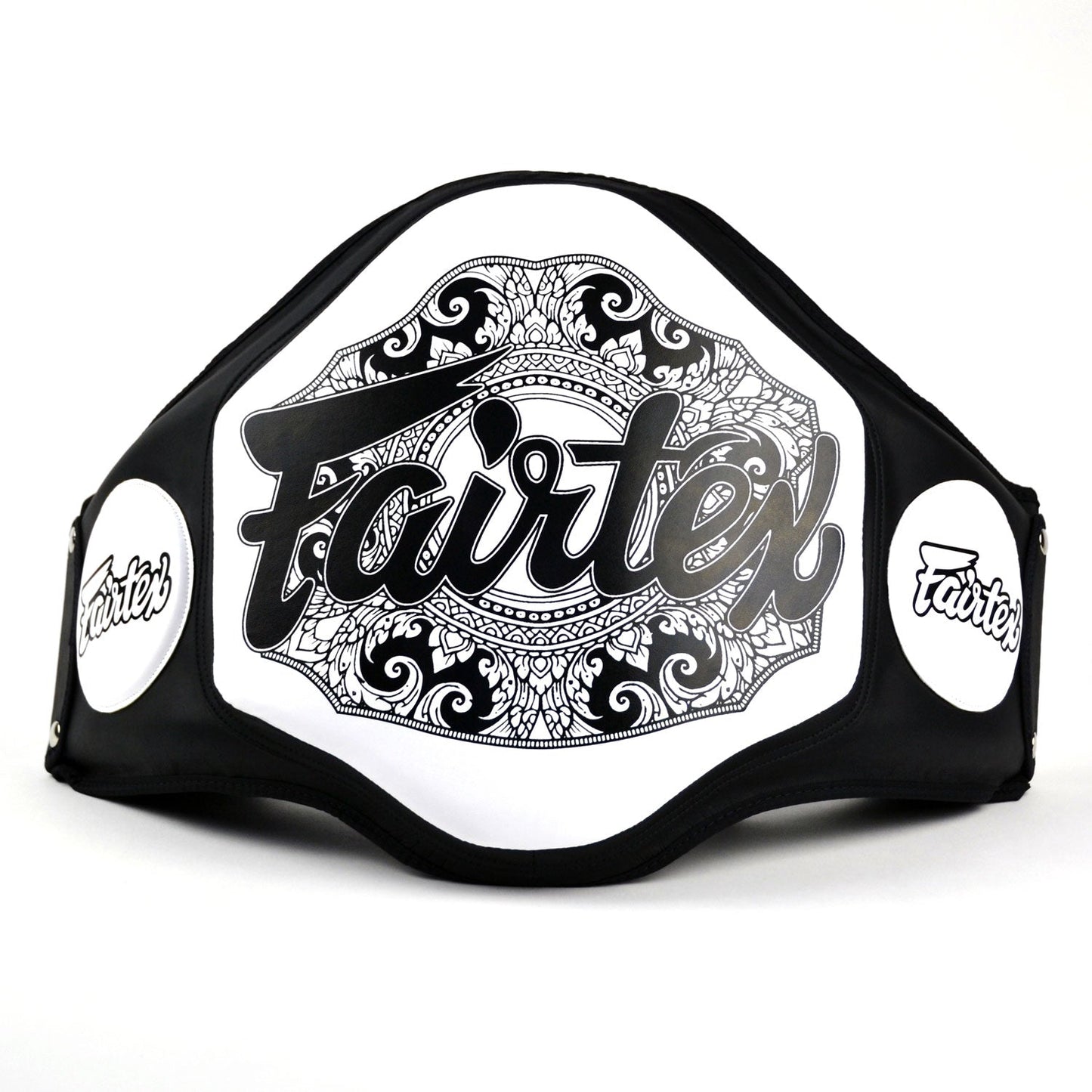 Fairtex Muay Thai Boxing Microfiber Belly Pad Black-White