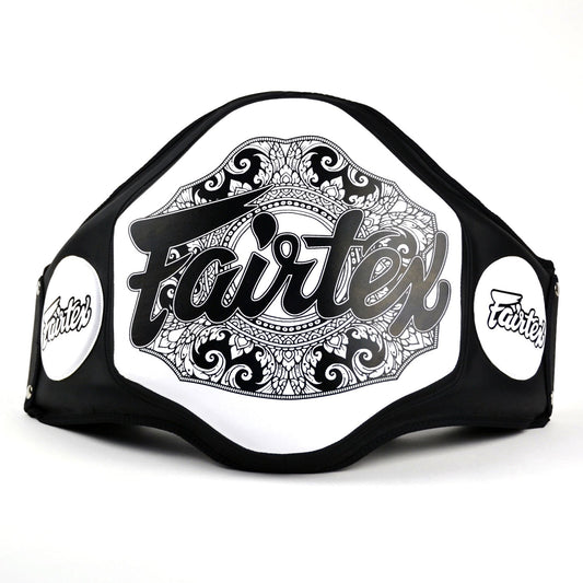 Fairtex Muay Thai Boxing Microfiber Belly Pad Black-White