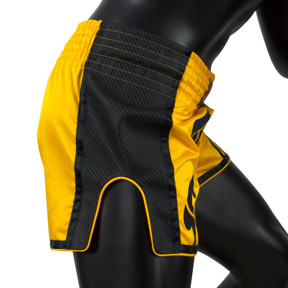 BS1701 Fairtex Yellow Slim Cut Muay Thai Shorts