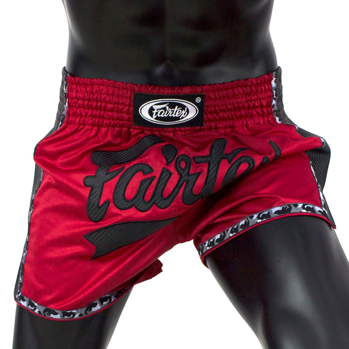 Fairtex Slim Fit Muay Thai Boxing Shorts Red-Black