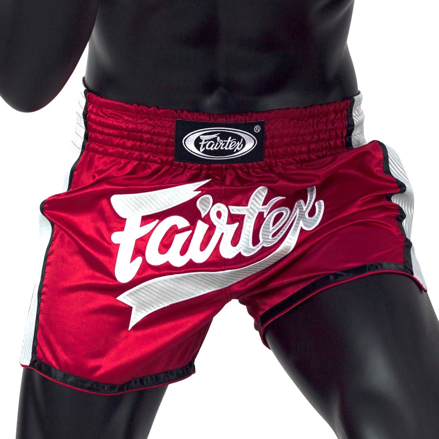 Fairtex Slim Fit Muay Thai Boxing Shorts Red-White