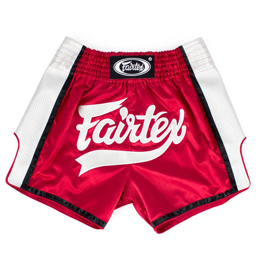 Fairtex Slim Fit Muay Thai Boxing Shorts Red-White