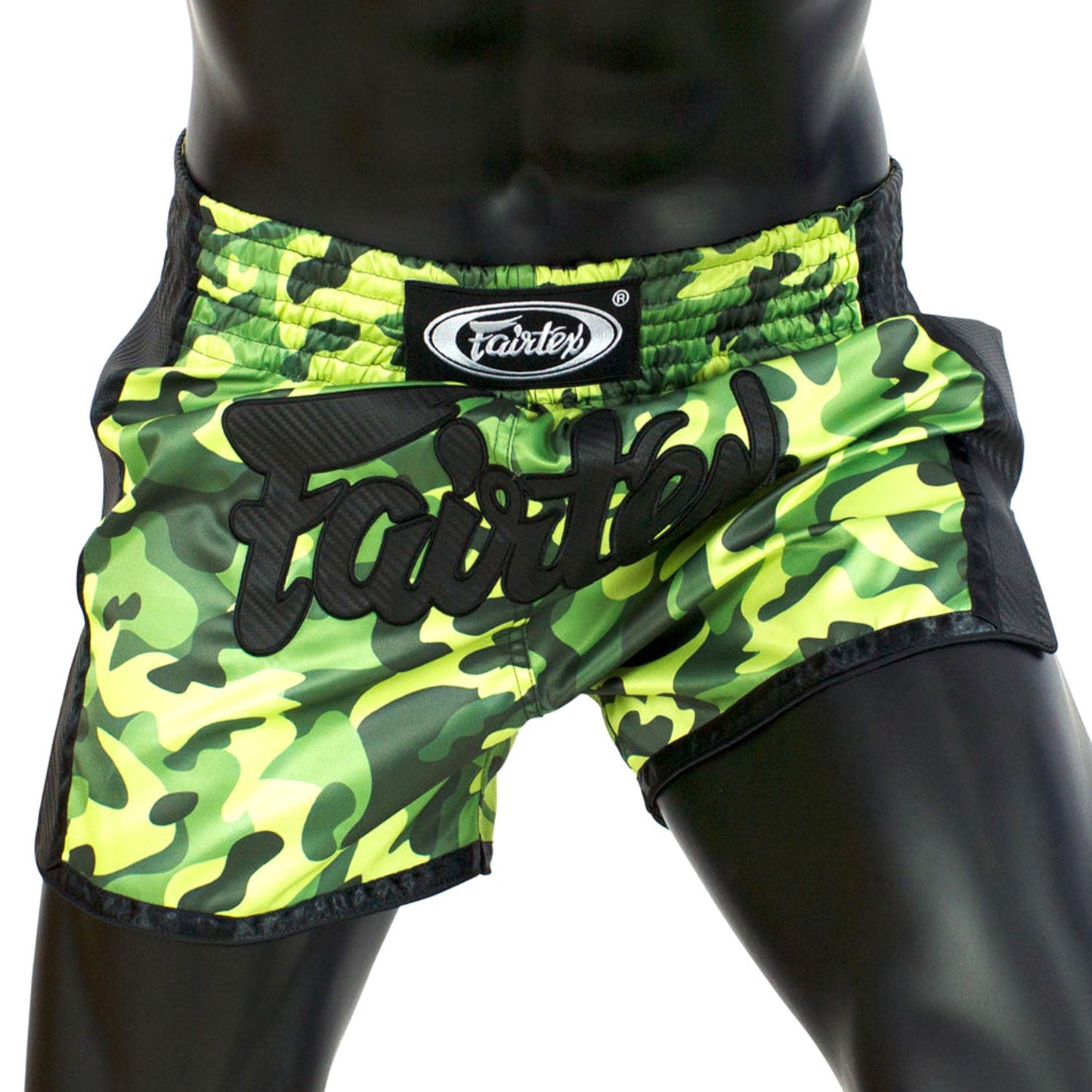 Fairtex Slim Fit Muay Thai Boxing Shorts Green Camo