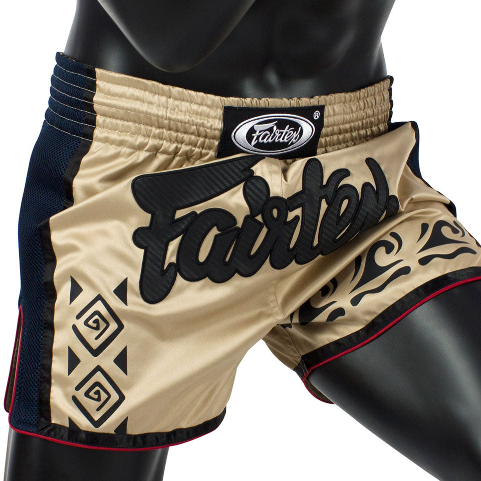 BS1713 Fairtex Khaki Slim Cut Muay Thai Shorts