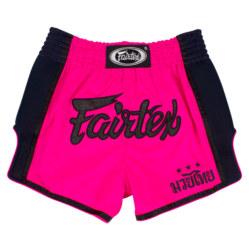 BS1714 Fairtex Pink Slim Cut Muay Thai Shorts