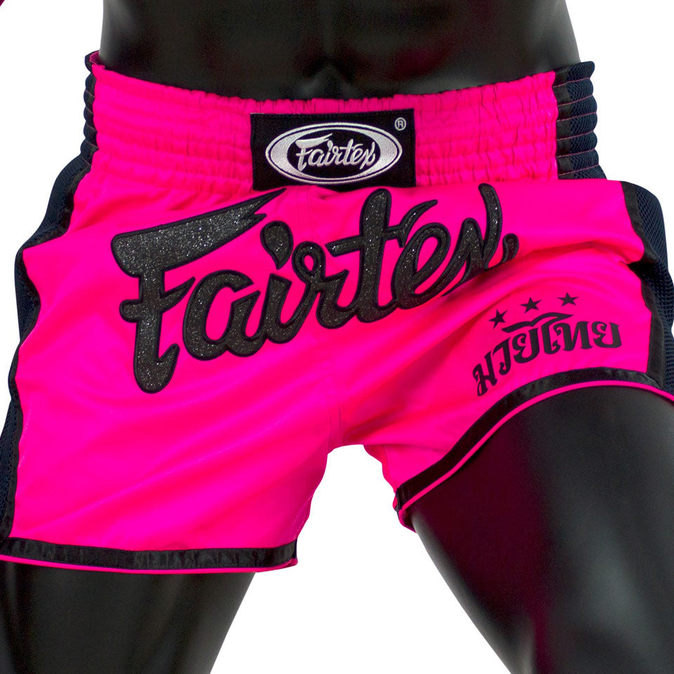 BS1714 Fairtex Pink Slim Cut Muay Thai Shorts