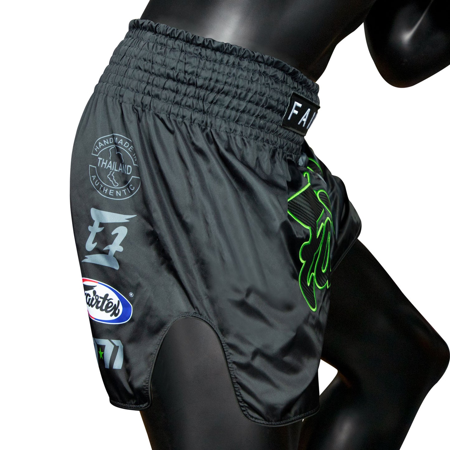 BS1924 Fairtex Racer Muaythai Shorts Black