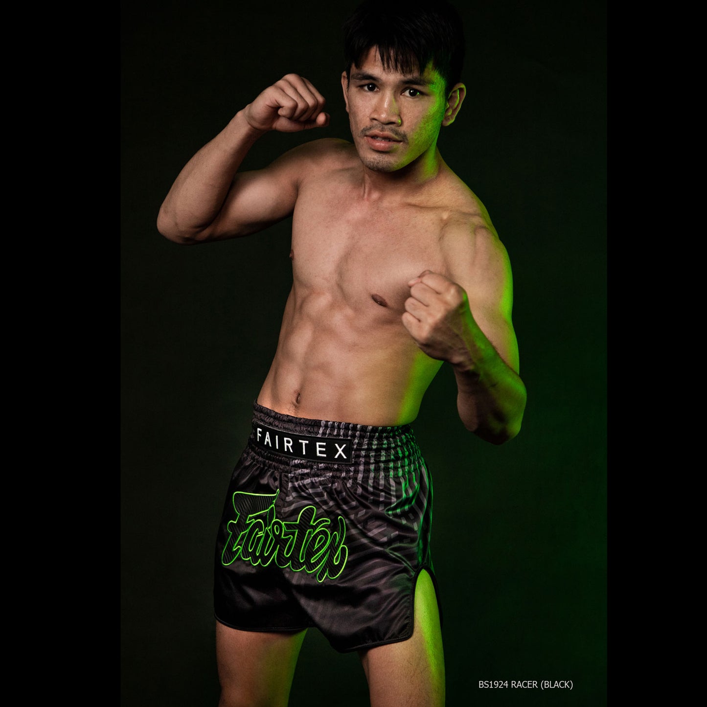 BS1924 Fairtex Racer Muaythai Shorts Black