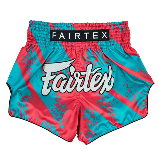 Fairtex Street King Pink Muaythai shorts featuring vibrant pink color and bold design, ideal for martial arts training and competition.