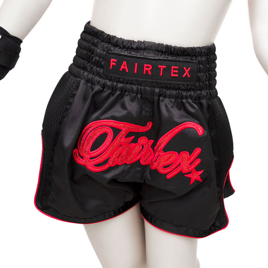 BSK2104 Fairtex Kids Muaythai Shorts Midnight Red