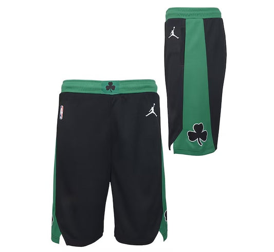 NBA Youth Boston Celtics Nike Swingman Icon Basketball Shorts - Black/Green