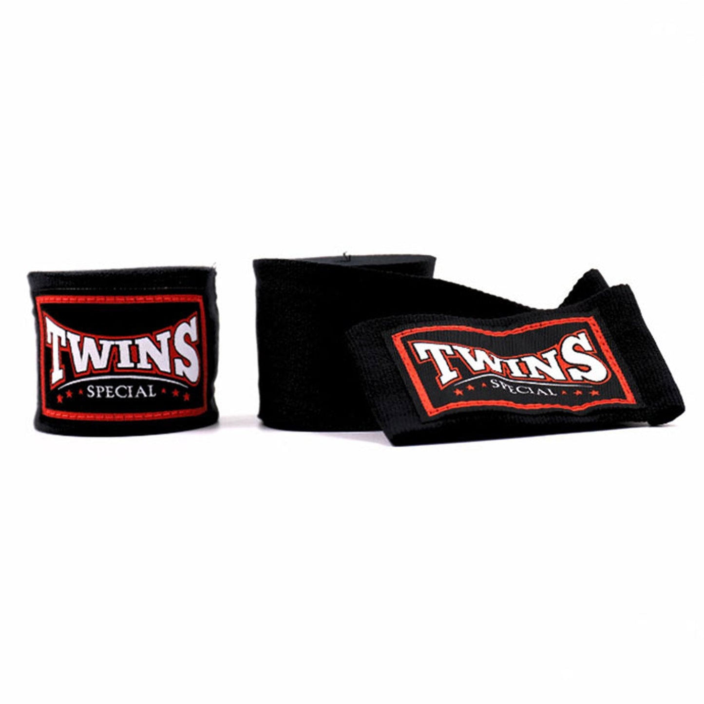 Twins Muay Thai Boxing 5m Elastic Handwraps Black