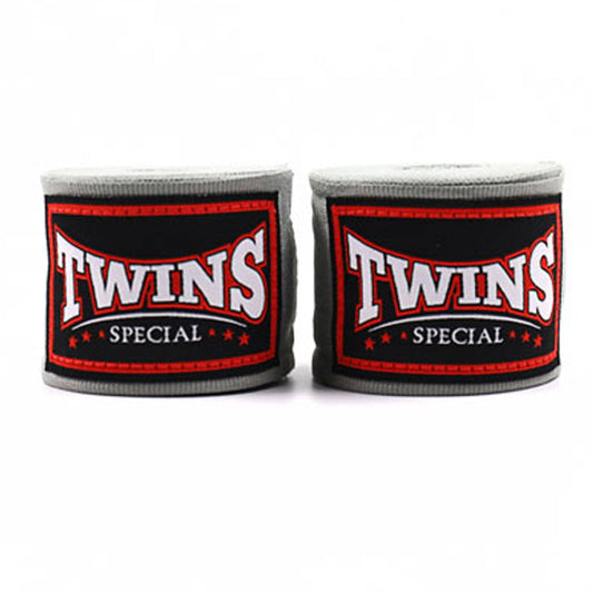 Twins 5m Muay Thai Boxing Elastic Handwraps Grey