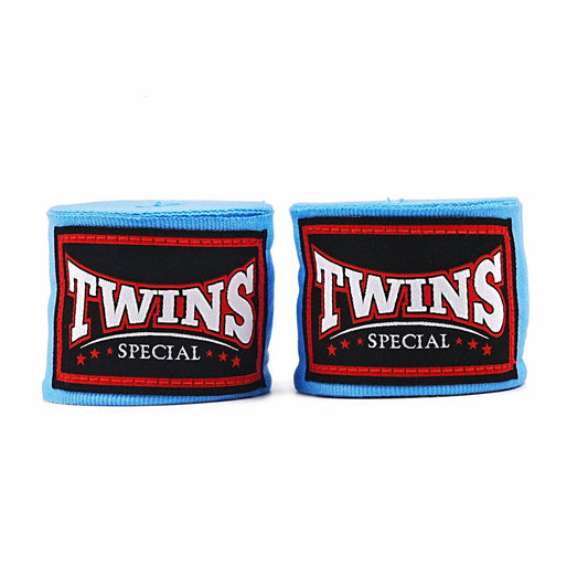 Twins 5m Elastic Handwraps Light Blue