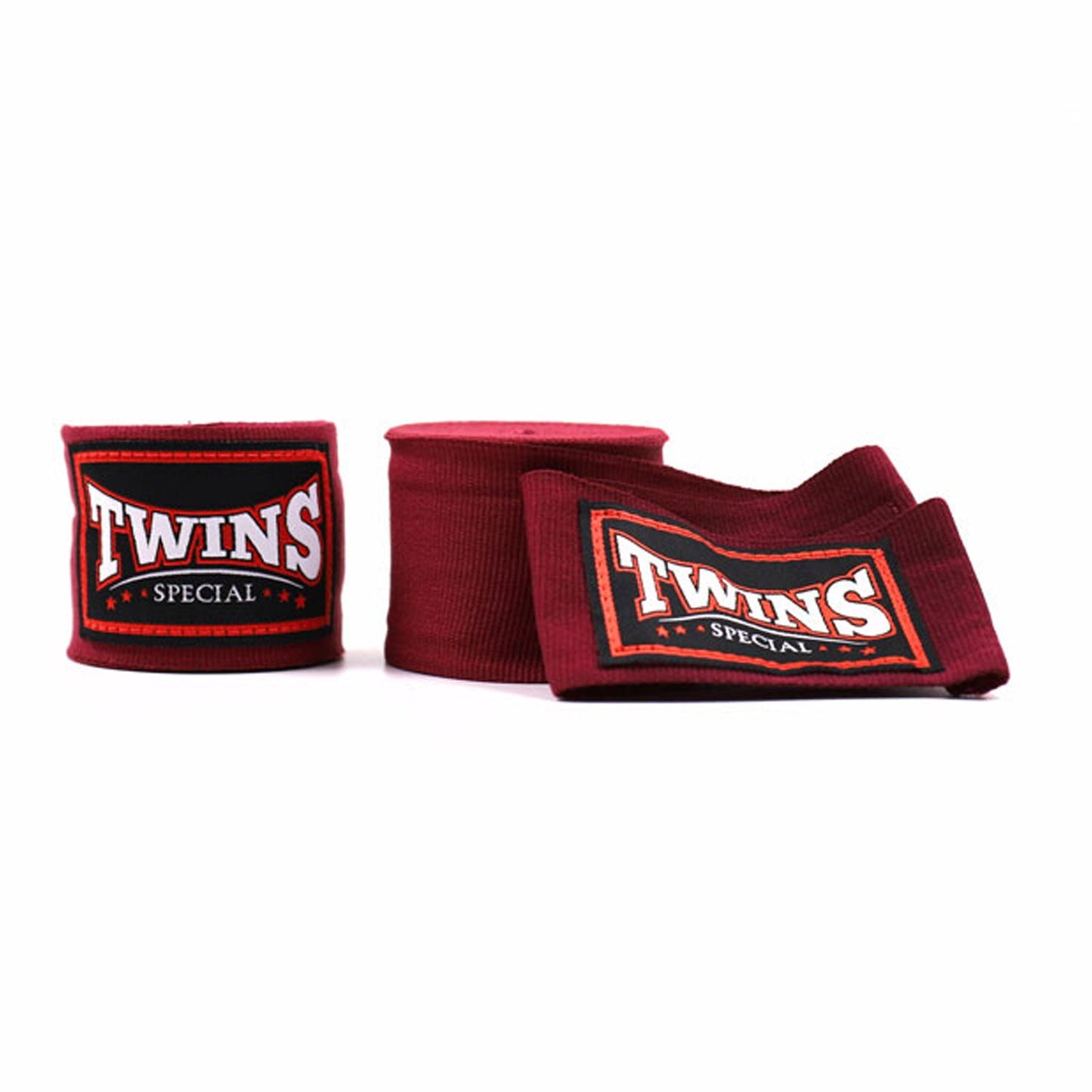 Twins Muay Thai Boxing 5m Elastic Handwraps Maroon