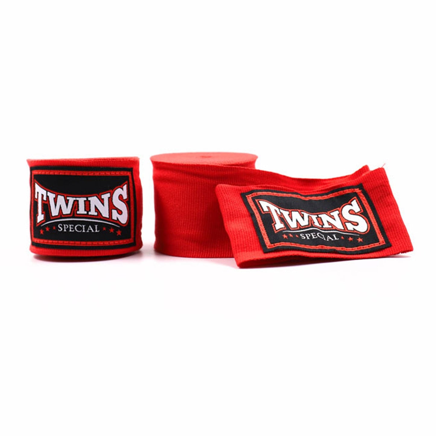 Twins Muay Thai Boxing 5m Elastic Handwraps Red