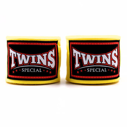 Twins 5m Muay Thai Boxing Elastic Handwraps Yellow