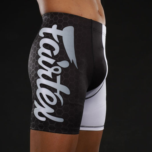 CP7 Fairtex Mens Vale Tudo Shorts Black-White