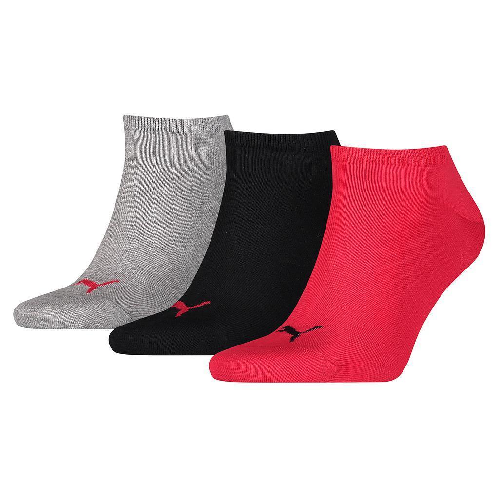 Invisible Puma sneaker socks in a set of 3 pairs, lightweight and breathable, ideal for athletic and casual footwear.