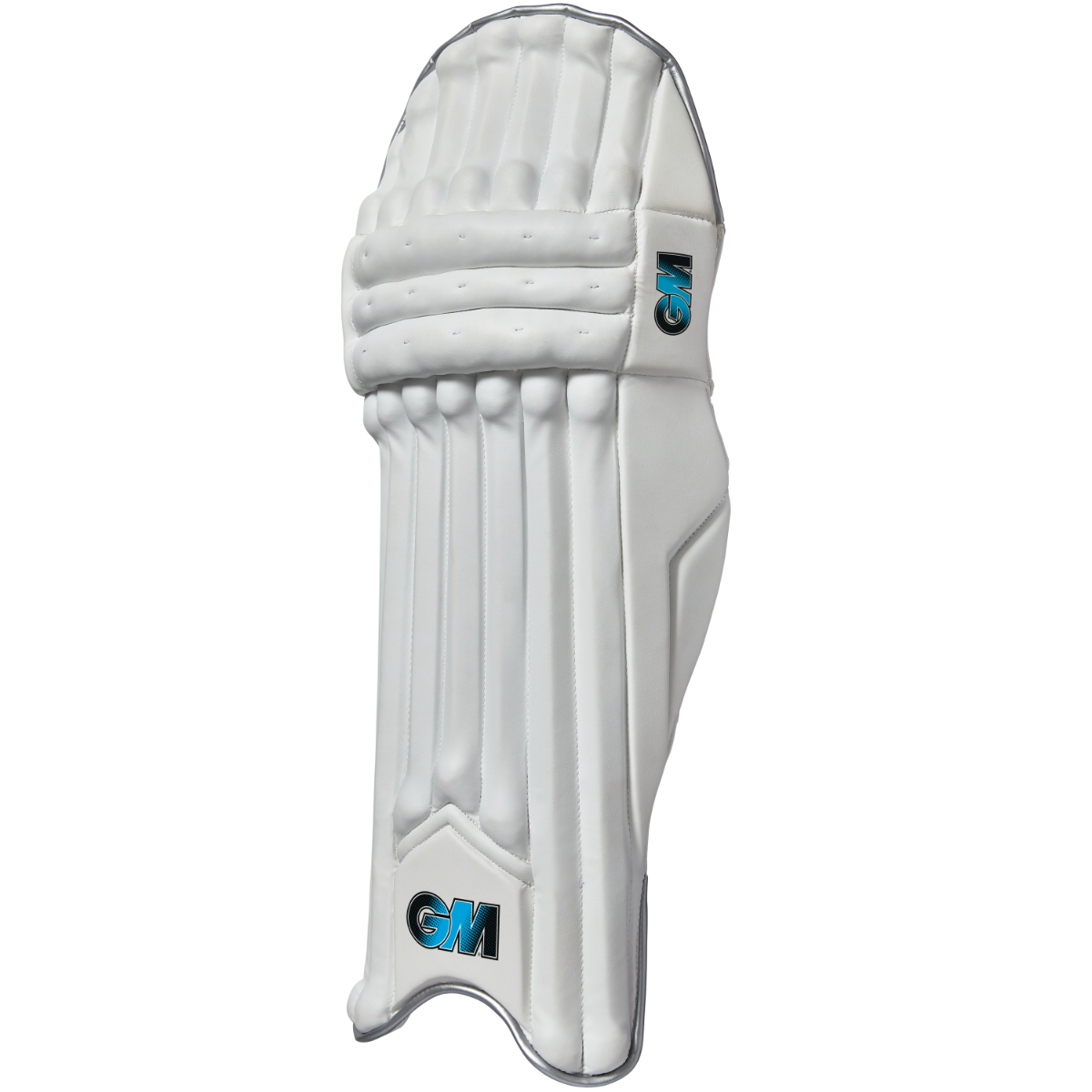 Gunn & Moore CRICKETGM GM Cricket 606 batting pads, front view showing protective padding and adjustable straps.