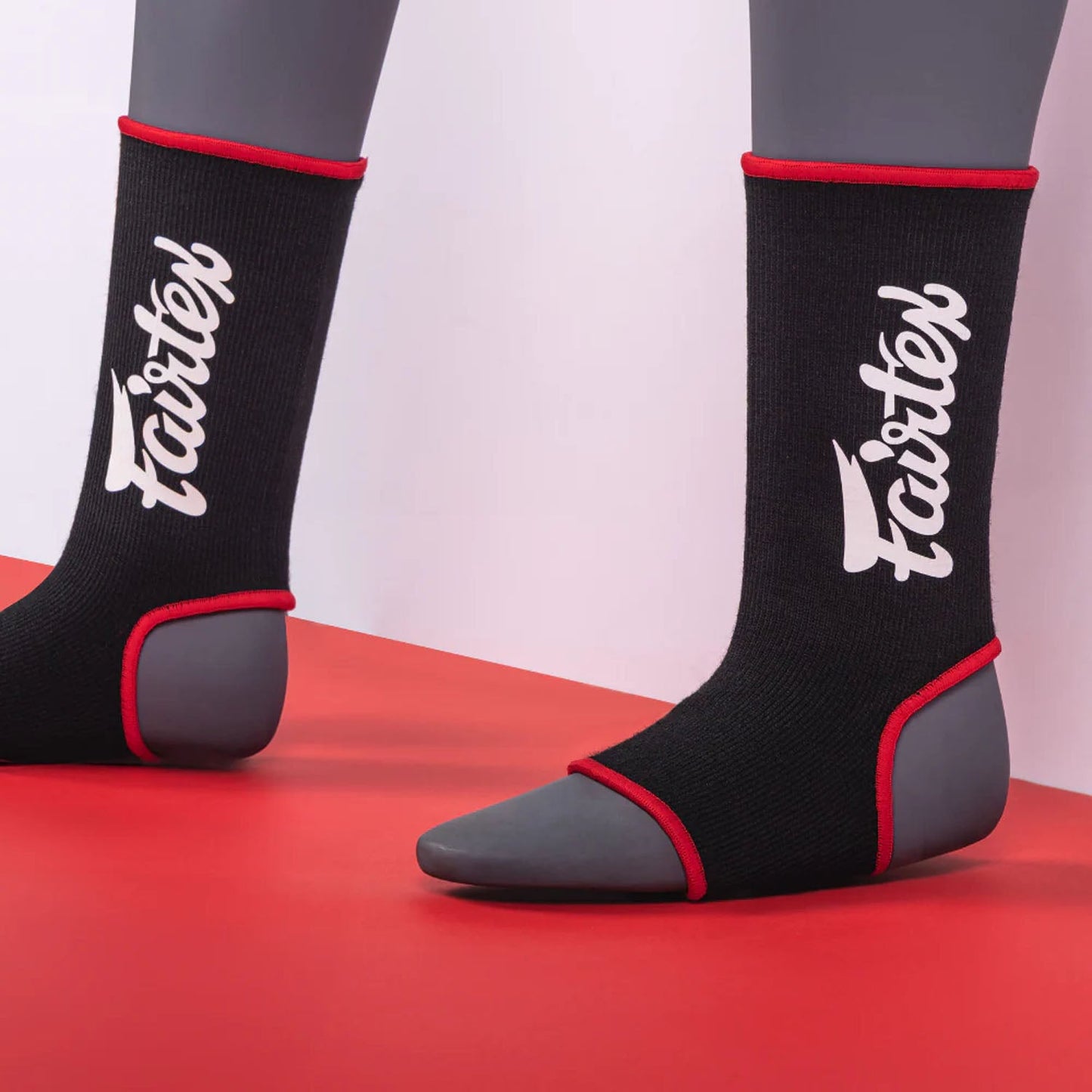 Fairtex AS3 Ankle Supports Sized - Black-Red