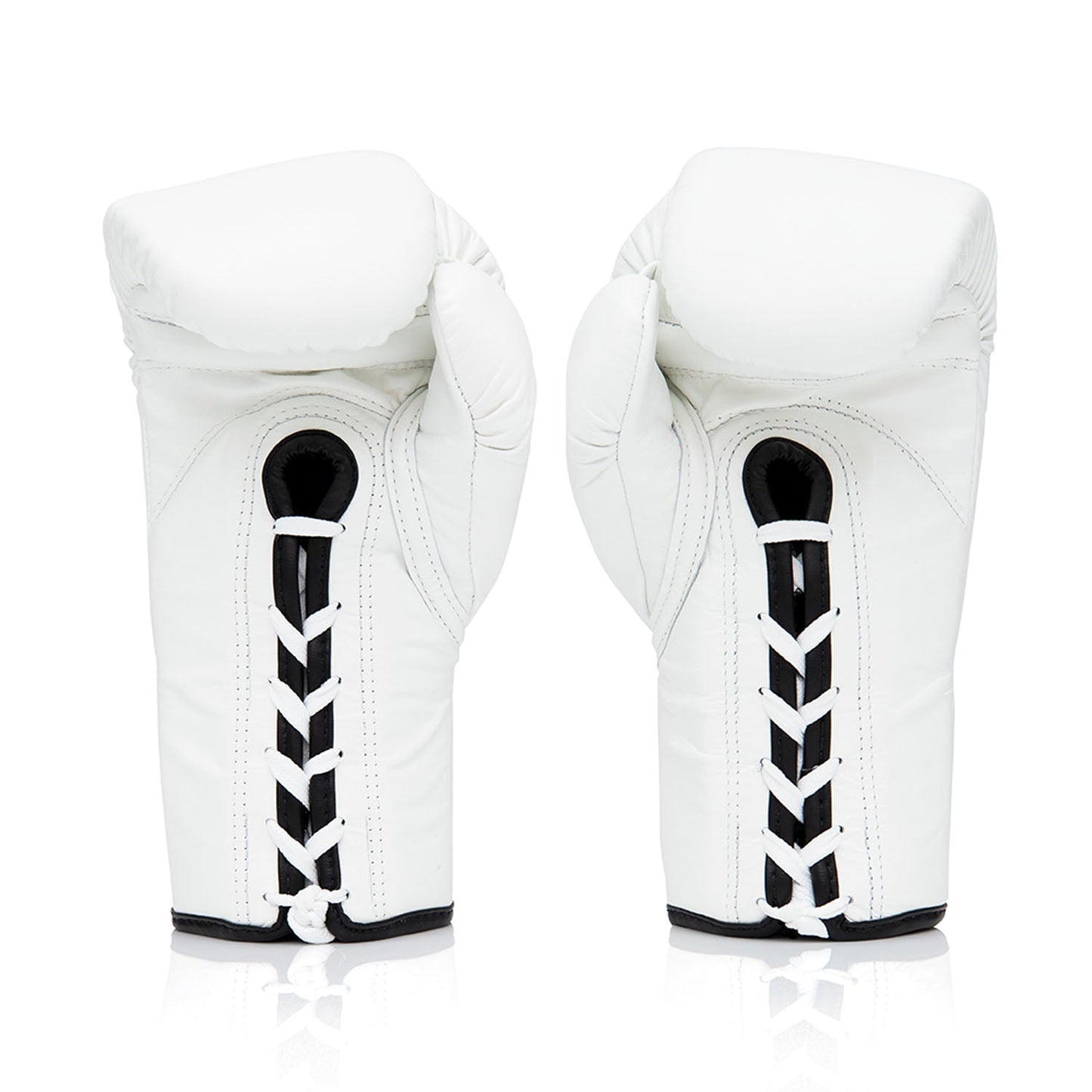 Fairtex BGL6 Lace-up Competition Boxing Gloves - White