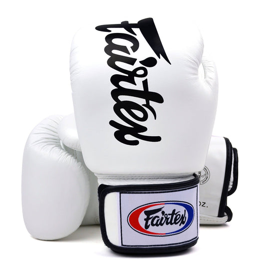 Fairtex BGV19 Deluxe Tight-Fit Boxing Gloves - White