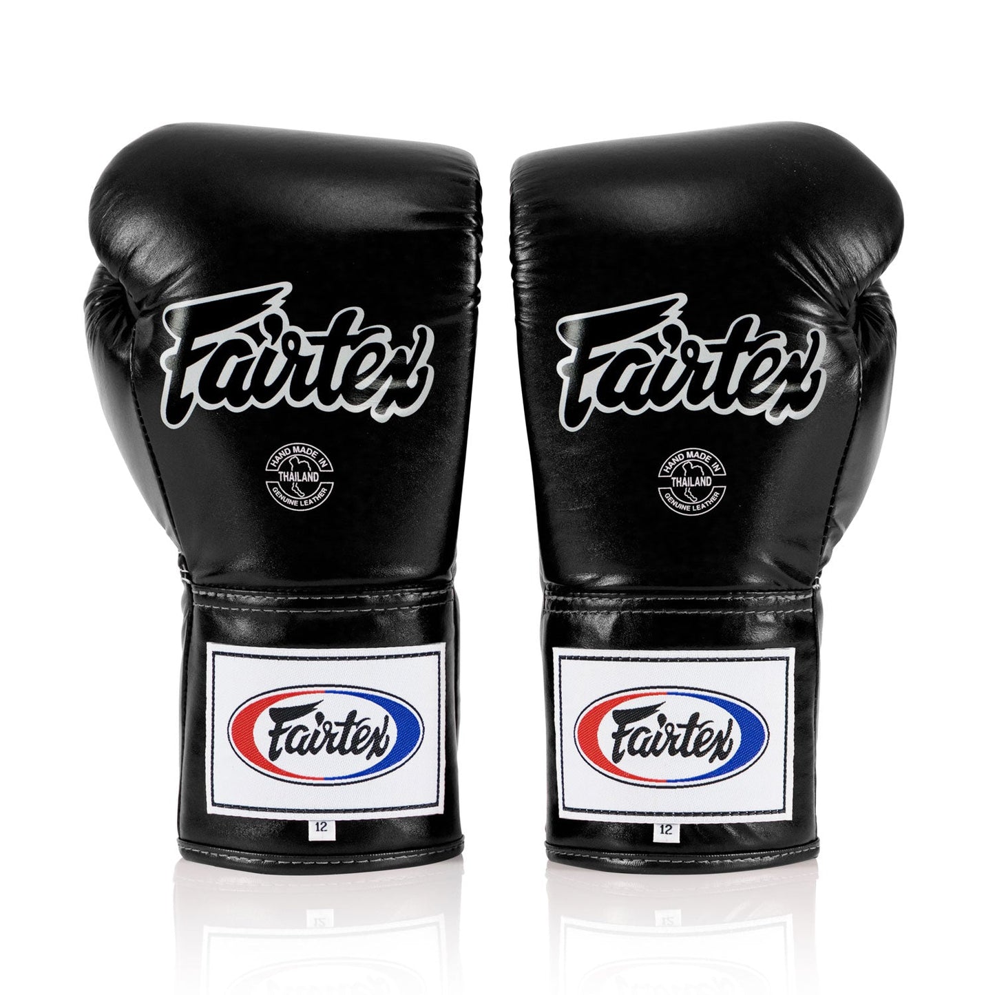 Fairtex Muay Thai Boxing Lace-up Competition Boxing Gloves Black