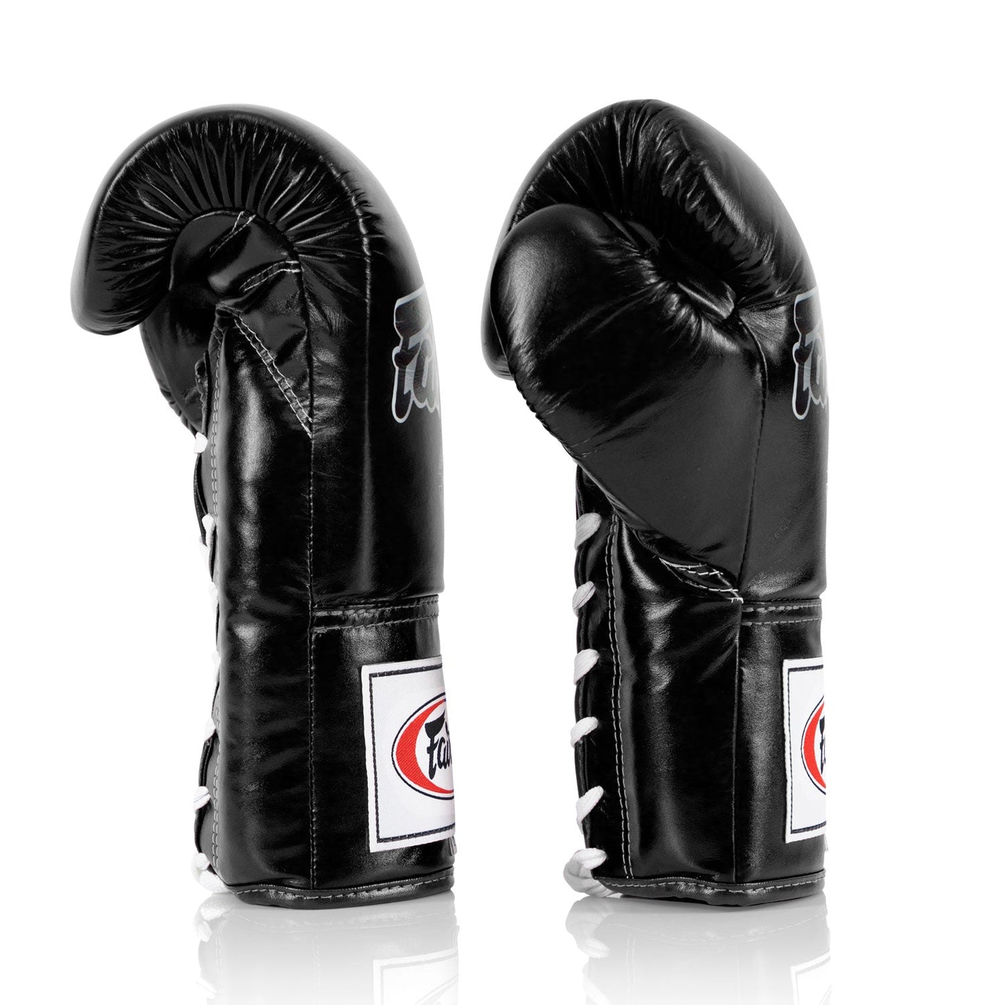 Fairtex Muay Thai Boxing Lace-up Competition Boxing Gloves Black