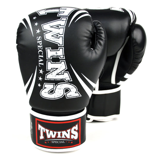 FBGVDM3-TW6 Twins Non-Leather Boxing Gloves Black