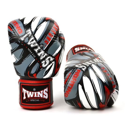 FBGVL3-55 Twins Grey-Red Demon Boxing Gloves